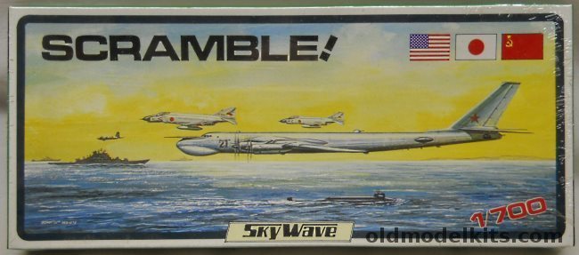 Skywave 1/700 Scramble / USS George Washington SSBN598 / Tu-95 Bear / P-2 Neptune / F-4 Phantoms, SW-500 plastic model kit